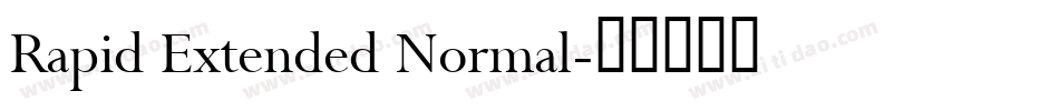 Rapid Extended Normal字体转换